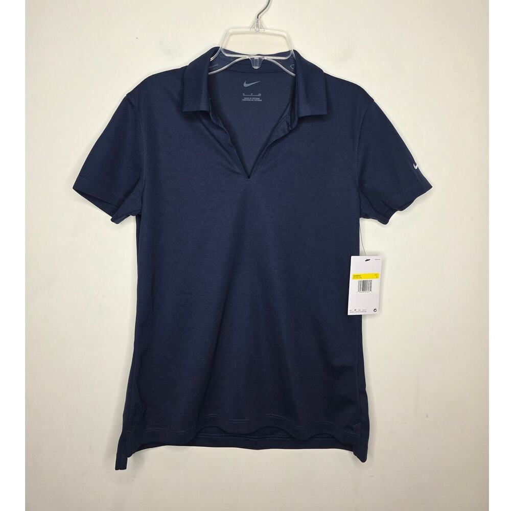NWT Nike navy blue short sleeve polo shirt - small - golf tennis pickleball
